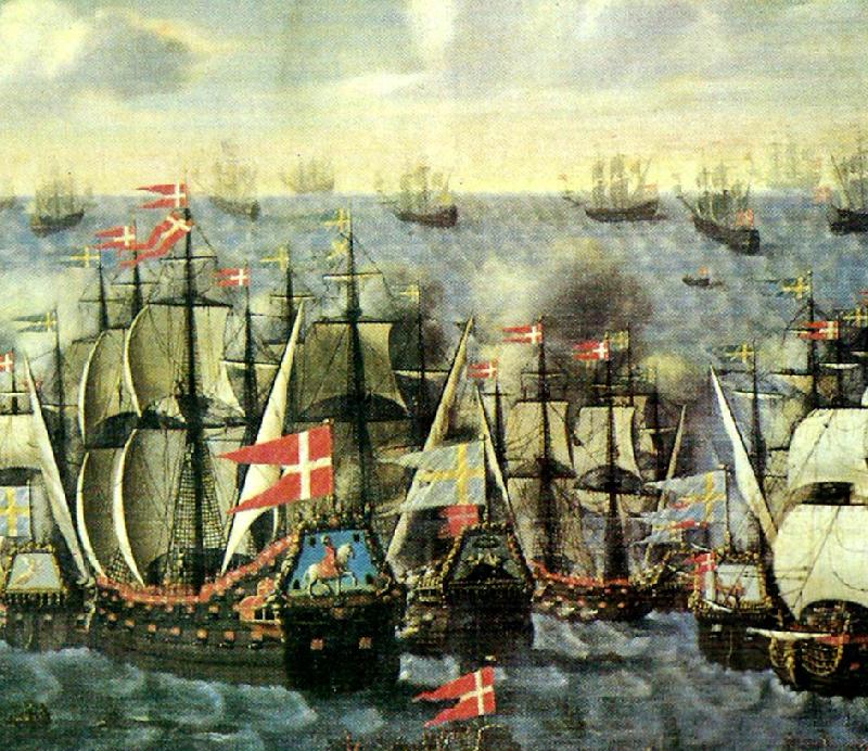 Jens Juel en svensk flotta av en dansk-norsk under befal china oil painting image
